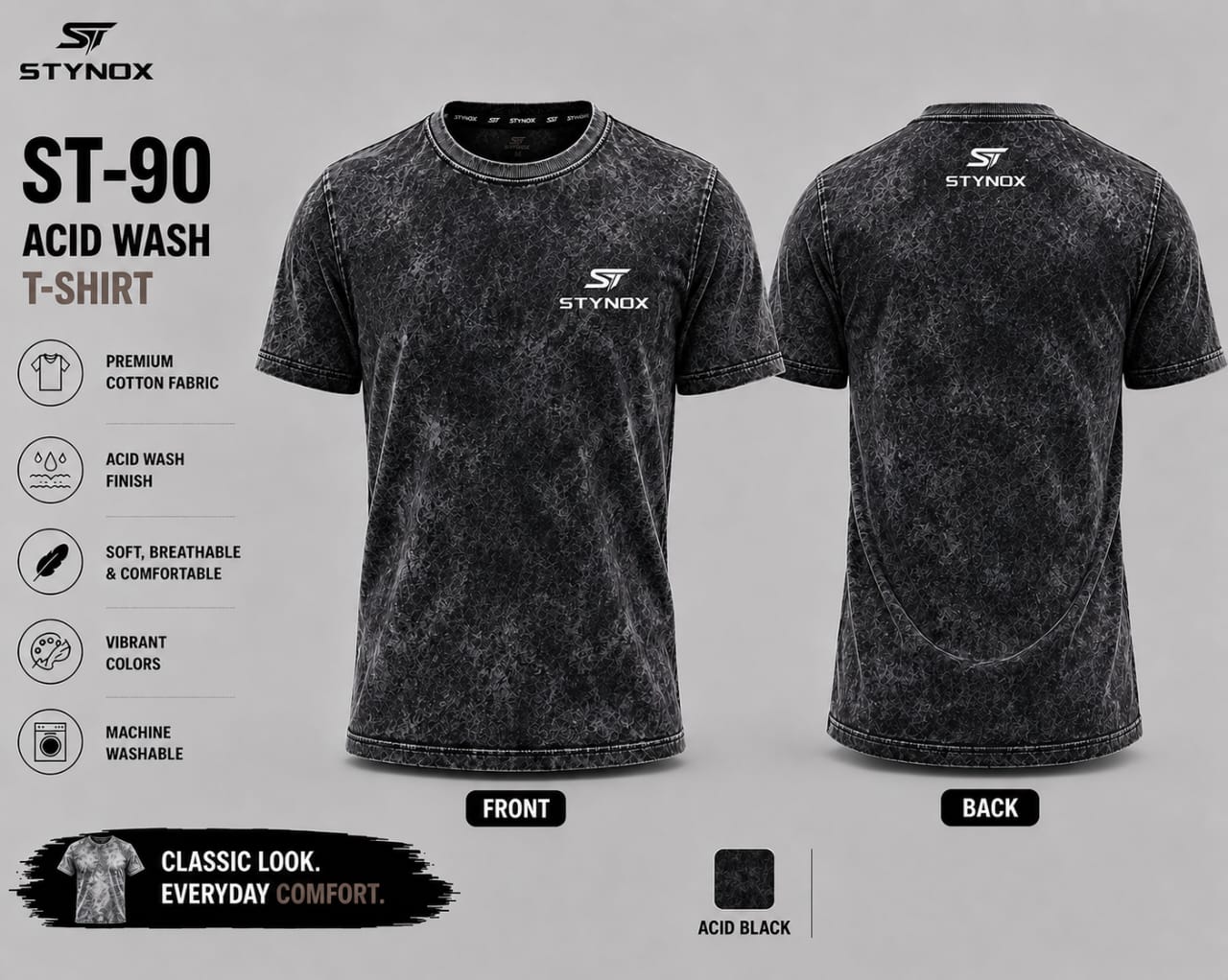 Acid wash t-shirt